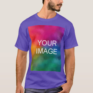 Purple Colour Custom Add Image Logo Personalise T-Shirt