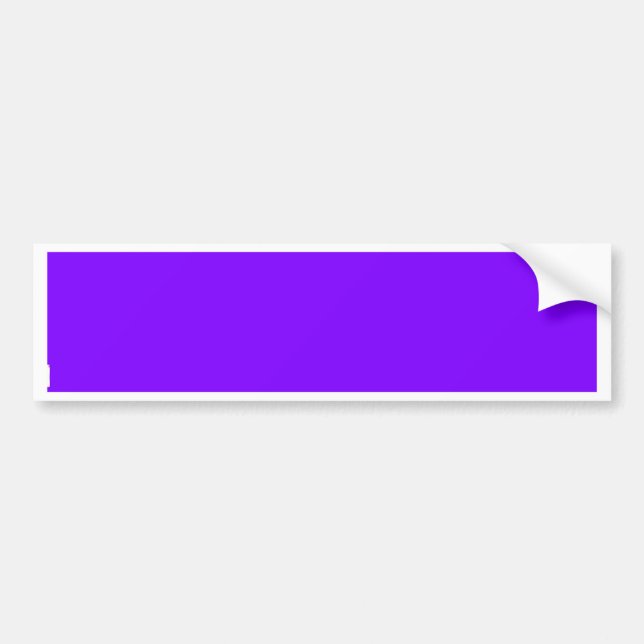 Purple Colour Customised Designer Bumper Sticker (Front)