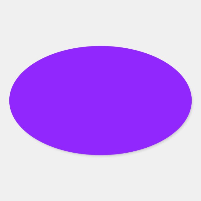 Purple Colour Customised Designer Oval Sticker (Front)