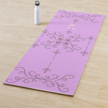 Purple Colour Designed Yoga Mat