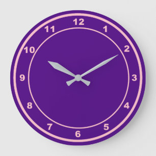 Purple Colour Round Shape Acrylic Wall Clock