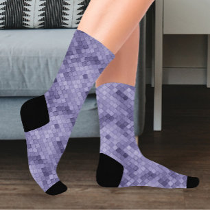 Purple Colourful Diagonal Socks