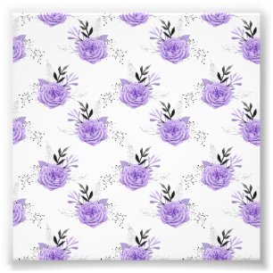 Purple Colourful Flower Botanical Floral Photo Print