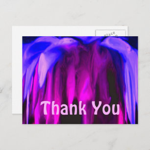 Purple Colours Abstract Art Thank You Postcard