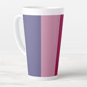 Purple colours stripes latte mug