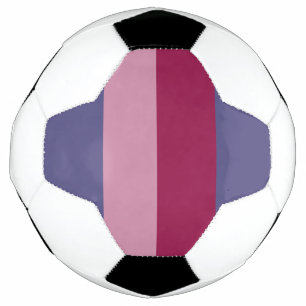 Purple colours stripes soccer ball