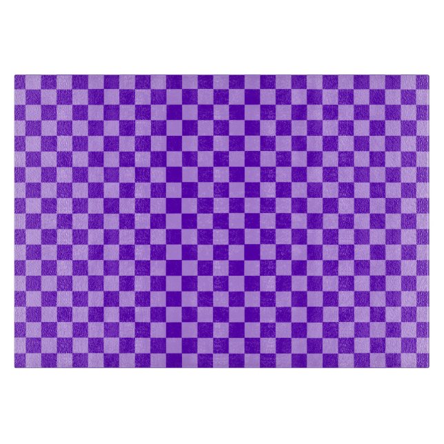 Purple Combination Chequerboard by Shirley Taylor Cutting Board (Front)