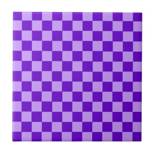 Purple Combination  Chequerboard by ShirleyTaylor Ceramic Tile