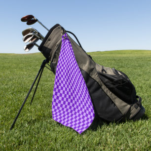 Purple Combination Chequerboard by ShirleyTaylor Golf Towel