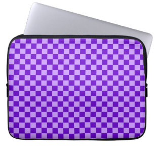 Purple Combination Chequerboard by ShirleyTaylor Laptop Sleeve