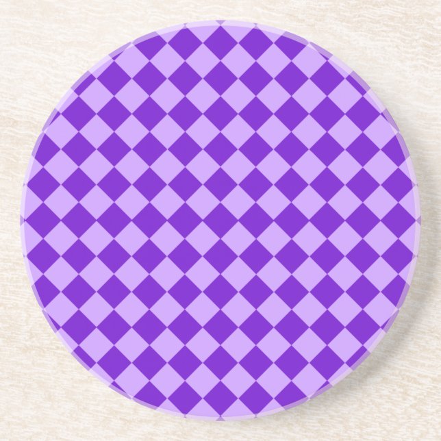 Purple Combination Diamond Pattern by STaylor Coaster (Front)
