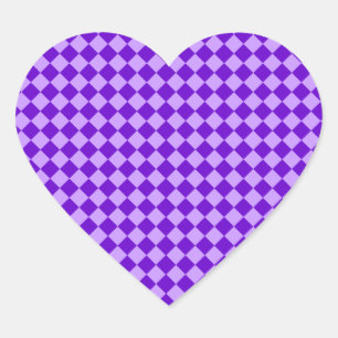 Purple Combination Diamond Pattern by STaylor Heart Sticker