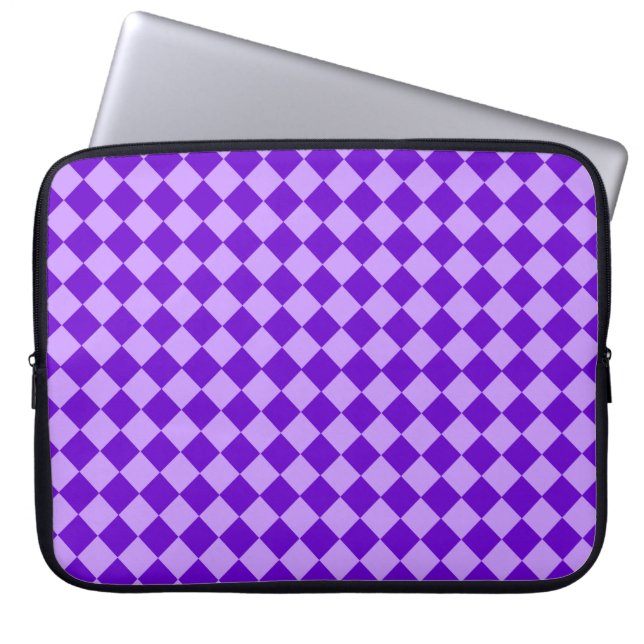 Purple Combination Diamond Pattern by STaylor Laptop Sleeve (Front)