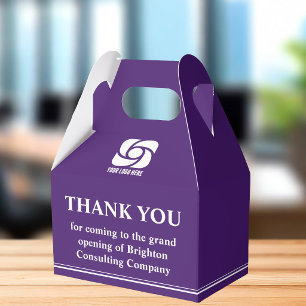 Purple Company Logo Business Grand Opening Favour Box