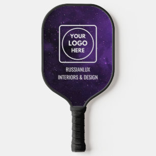 Purple Company Logo Business Promo Design Pickleball Paddle