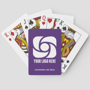 Purple Company Logo Custom Business Marketing Playing Cards