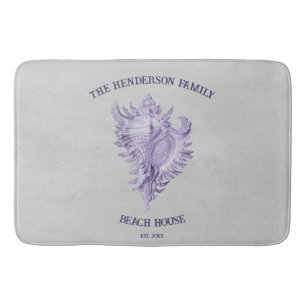 Purple Conch Shell Bath Mat