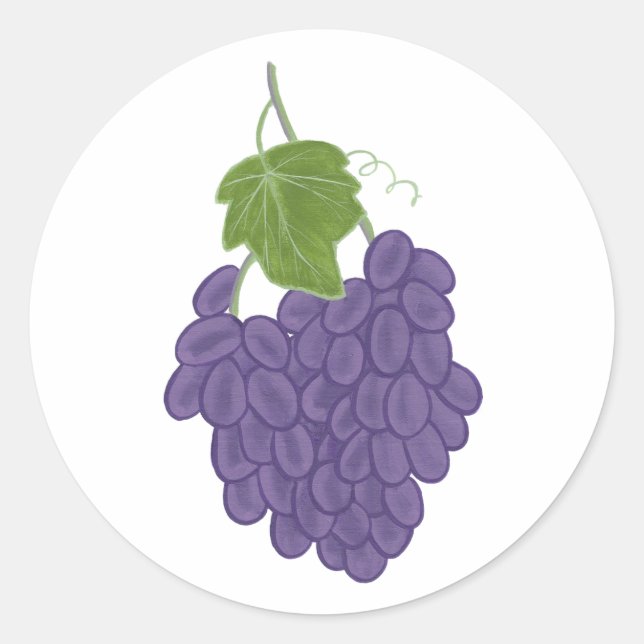 Purple Concord Grape Painting Stickers (Front)