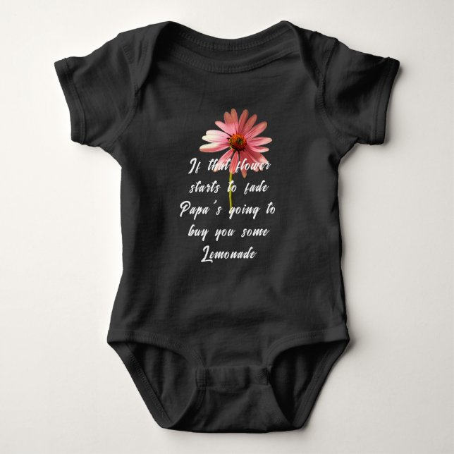 Purple Cone Flower Echinacea purpurea Baby Bodysuit (Front)