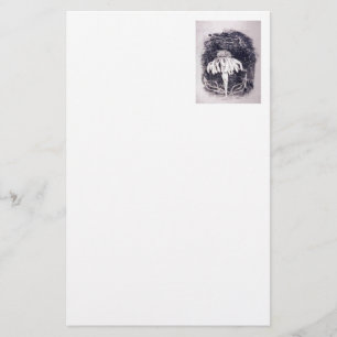 "Purple Cone Flower" Floral Stationery