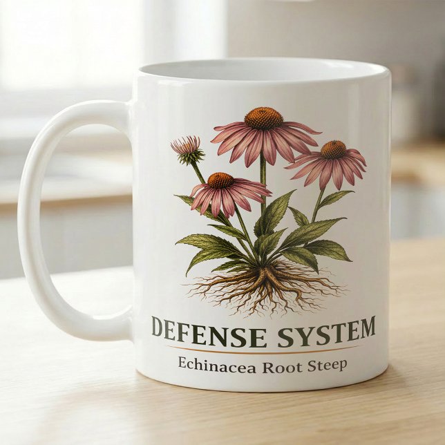Purple Coneflower Botanical Study Coffee Mug (Creator Uploaded)