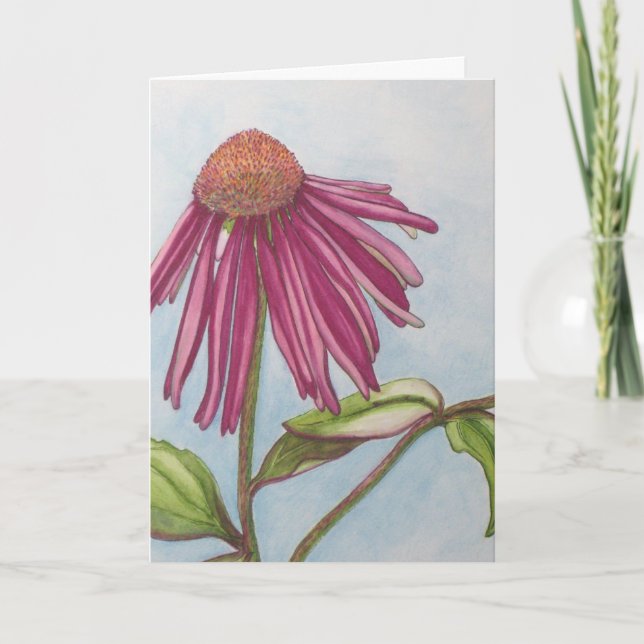 Purple Coneflower GREETING CARD (Front)