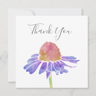 Purple Coneflower Thank You Card