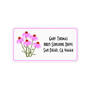 Purple Coneflowers Address Labels