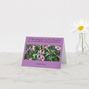 Purple Coneflowers Thoughts of You Blank Card