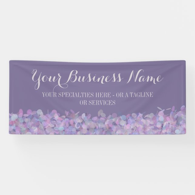 Purple Confetti Business Banner (Horizontal)