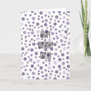 Purple Confetti Card