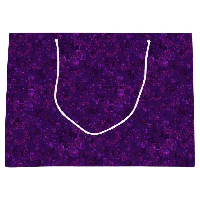 Purple confetti large gift bag (Front)