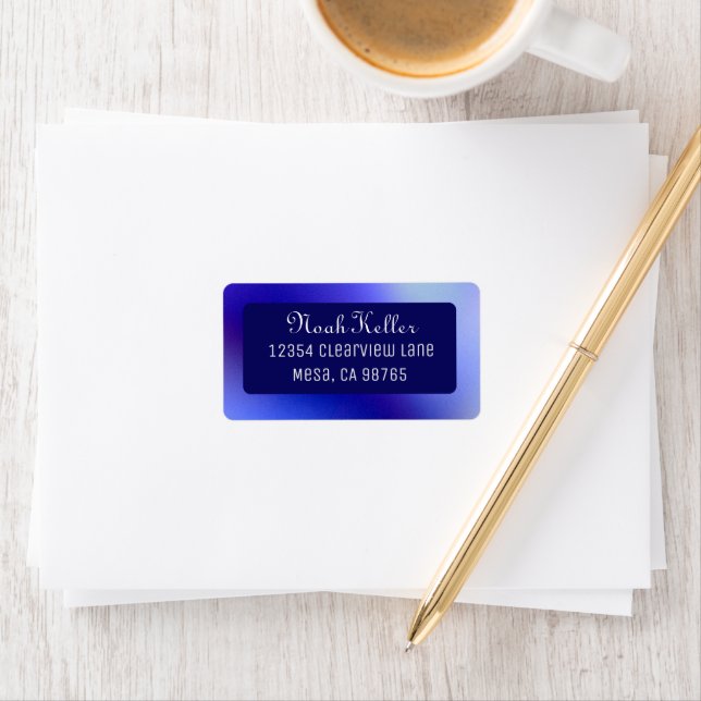 Purple Contemporary Return Address Label (Insitu)