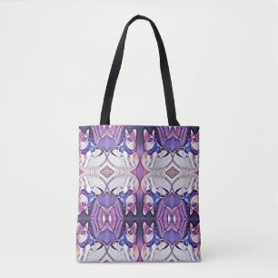 Purple Cool Cat with Sunglasses Tote Bag