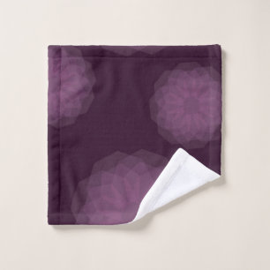 Purple, cool, trendy modern simple floral abstract wash cloth