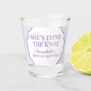 Purple Coquette Bow Pastel Bridal Shower Favour Shot Glass