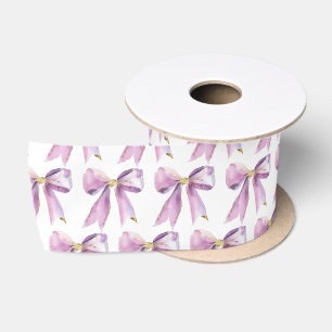 Purple Coquette Bow Satin Ribbon