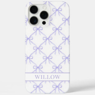 Purple Coquette Watercolor Bows iPhone 16 Pro Max Case