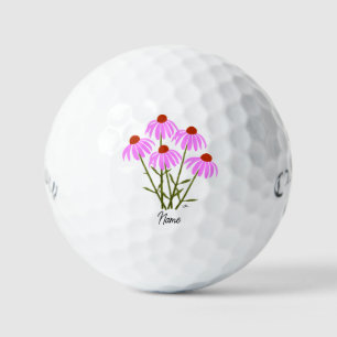 Purple Cornflowers Golf Balls