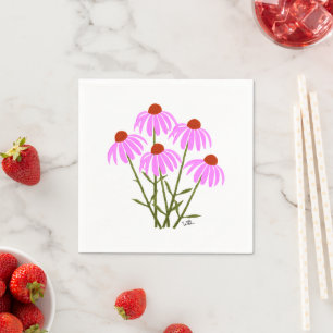 Purple Cornflowers Napkin