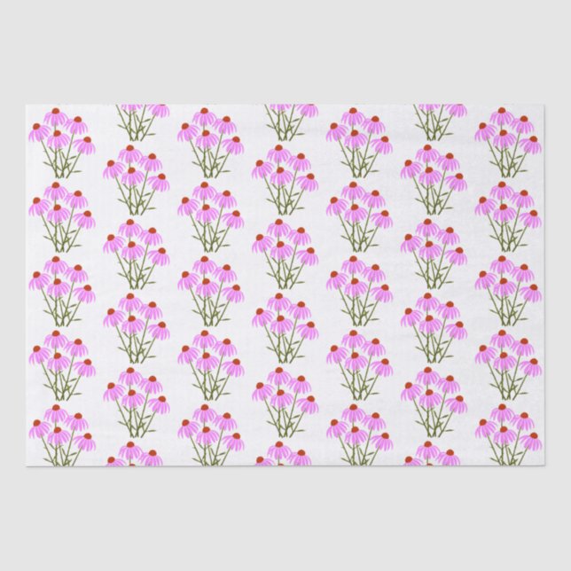 Purple Cornflowers Tissue Paper (Front)