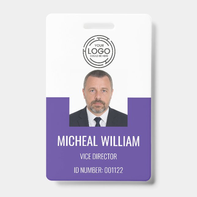 Purple Corporate ID Badge (Front)