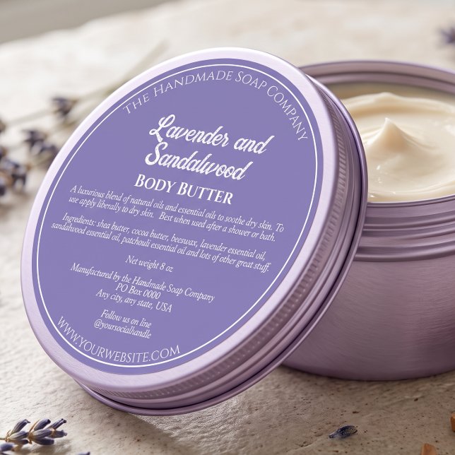 Purple Cosmetics Jar Label w Ingredients (Creator Uploaded)