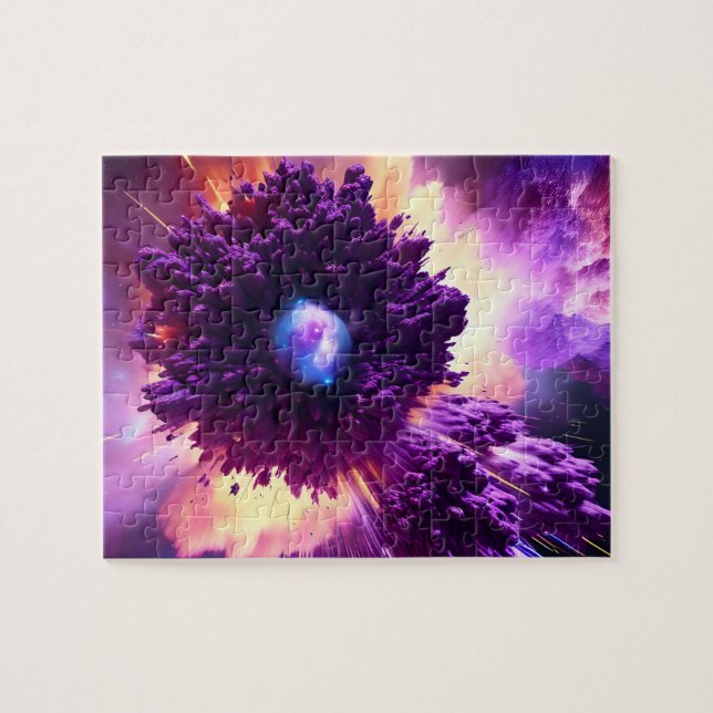Purple cosmic mysteries of the amazing universe jigsaw puzzle (Horizontal)