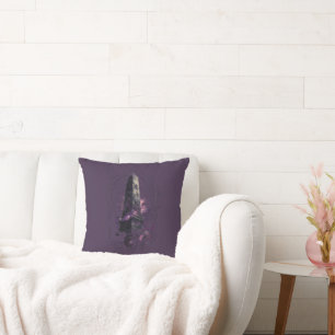 Purple Cosmic Obelisk Occult Dark Art Cushion
