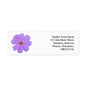 Purple Cosmos Return Address Label