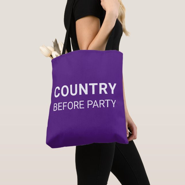 Purple Country Before Party Political  Tote Bag (Close Up)