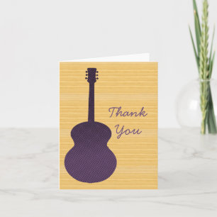 Purple Country Guitar Thank You Card
