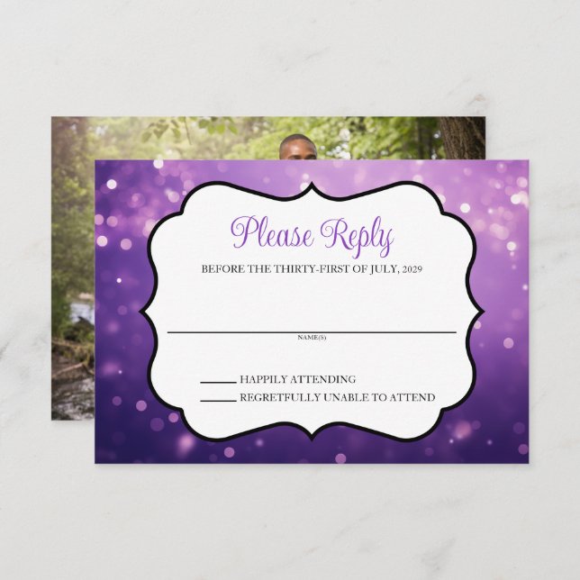 Purple Couple Response Card (Front/Back)