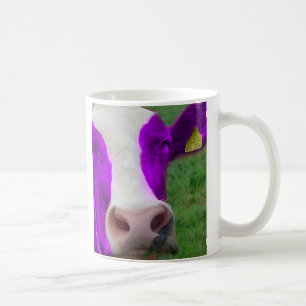 purple cow coffee mug